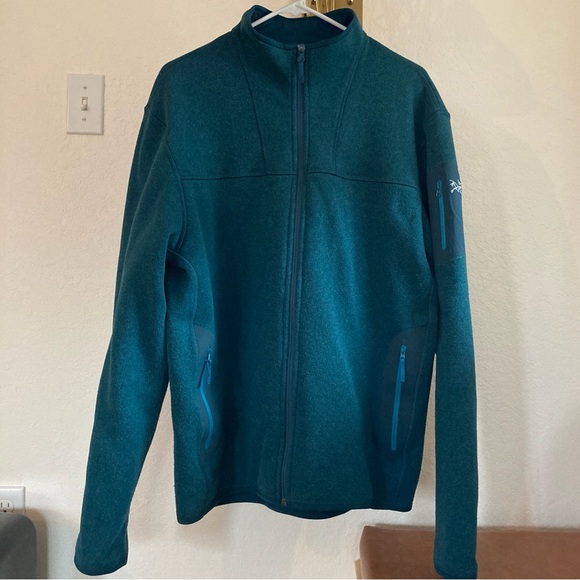 ARC'TERYX Men’s Covert Cardigan Jacket Teal Full Zip Fleece Outdoor Size XL - Picture 2 of 13